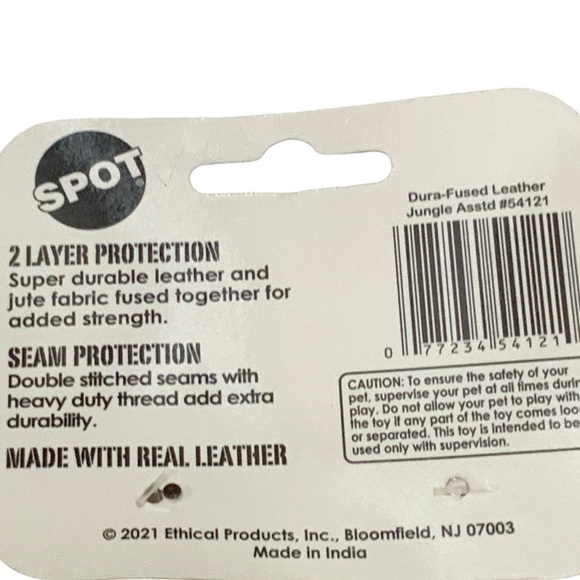 Spot Ethical Pet Jungle Lion Fused Durable Heavy Duty Leather Dog Toy 15 inches - Picture 5 of 12